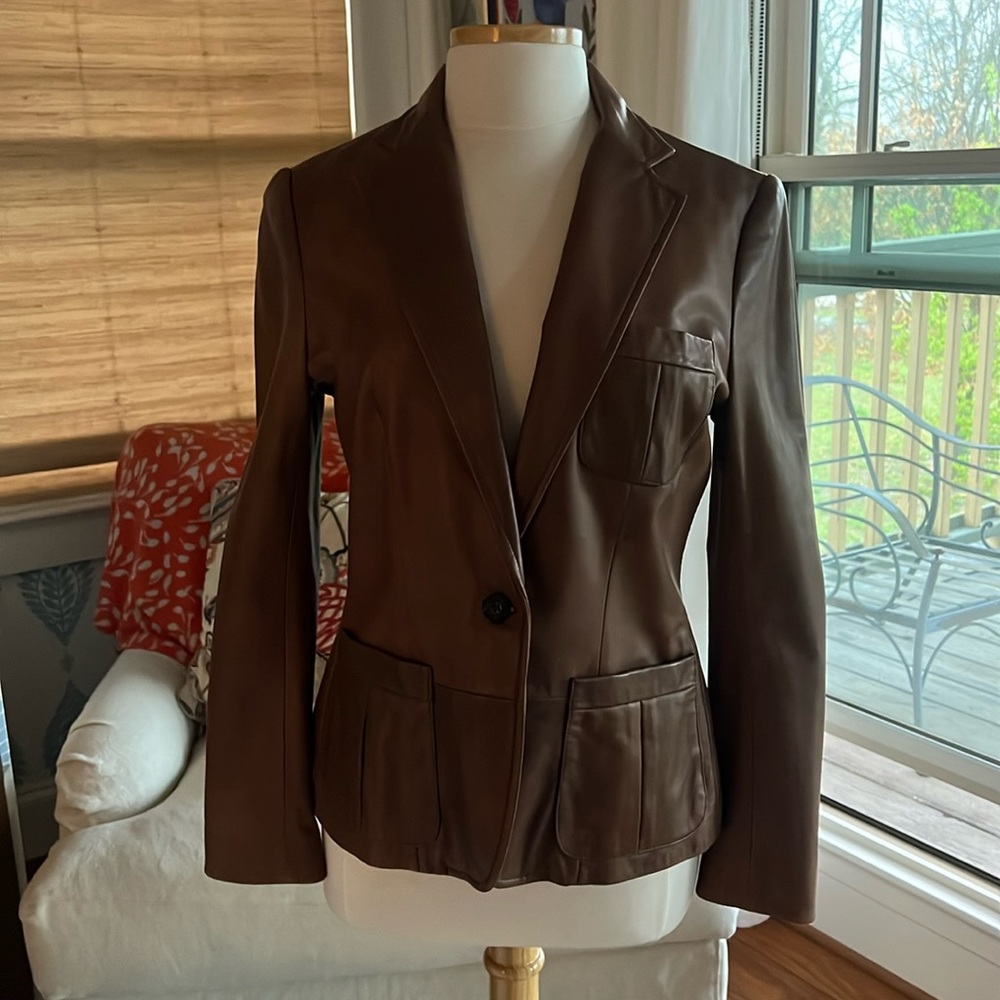 Leather blazer